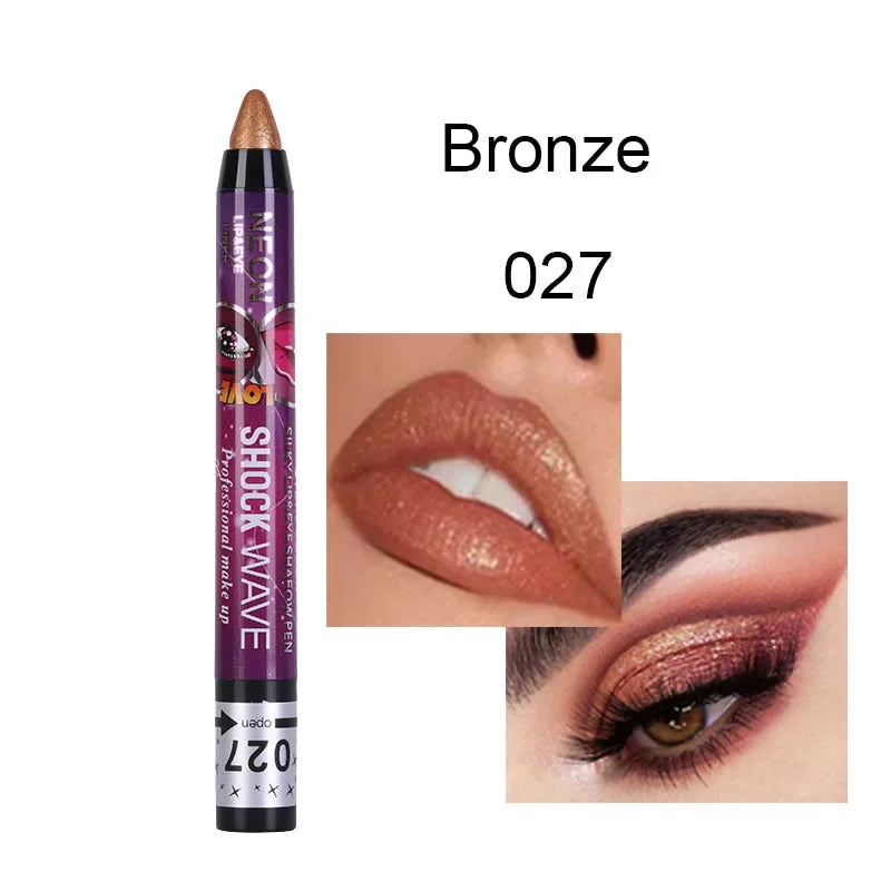 2 In 1 Eyeshadow Lipstick Stick Pencil Waterproof