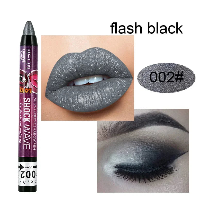 2 In 1 Eyeshadow Lipstick Stick Pencil Waterproof