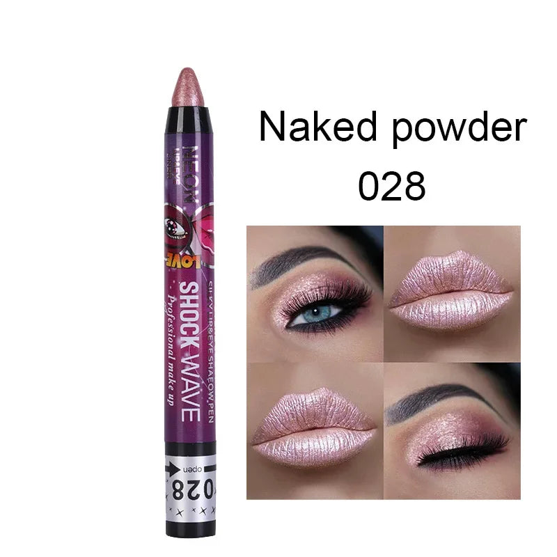2 In 1 Eyeshadow Lipstick Stick Pencil Waterproof
