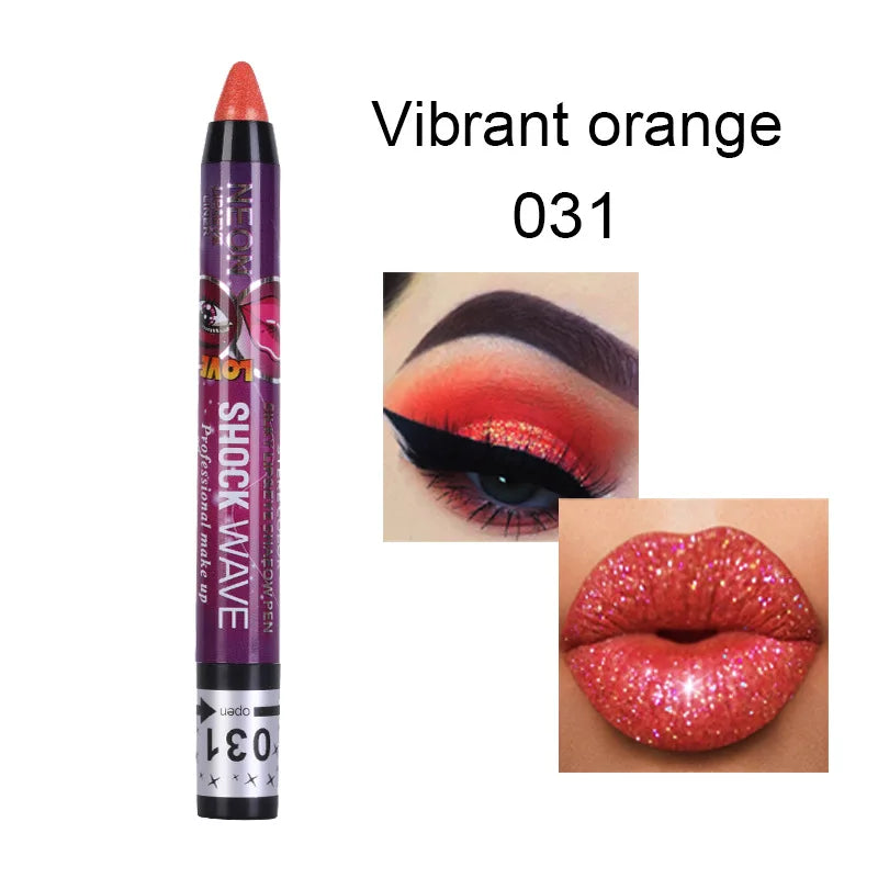 2 In 1 Eyeshadow Lipstick Stick Pencil Waterproof