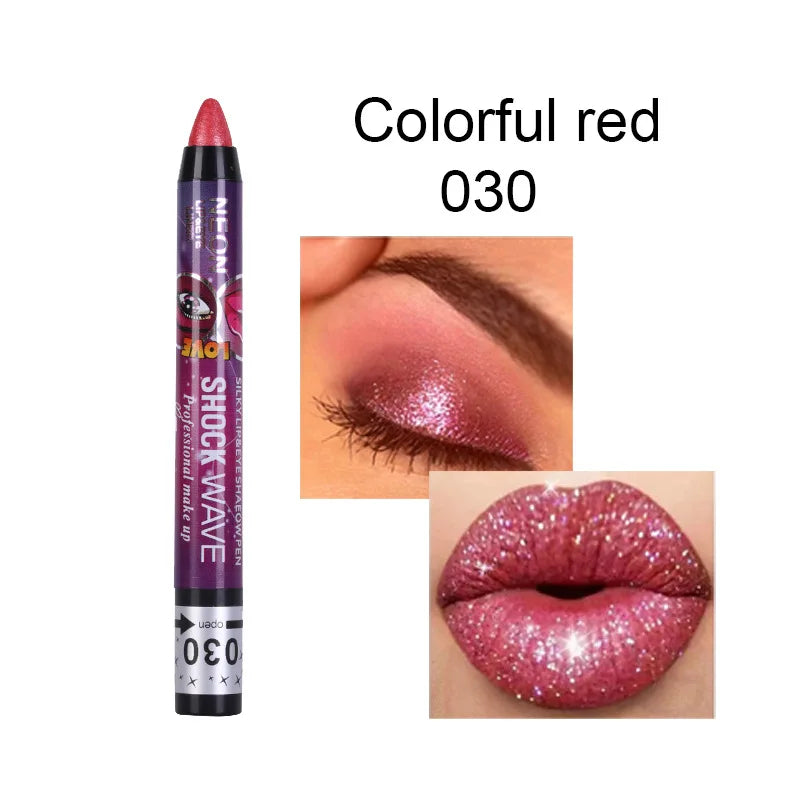 2 In 1 Eyeshadow Lipstick Stick Pencil Waterproof