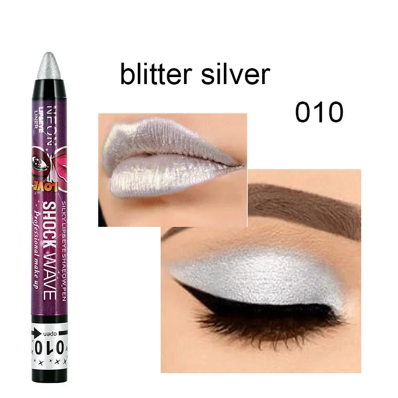 2 In 1 Eyeshadow Lipstick Stick Pencil Waterproof