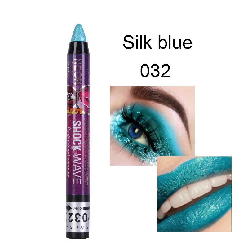 2 In 1 Eyeshadow Lipstick Stick Pencil Waterproof