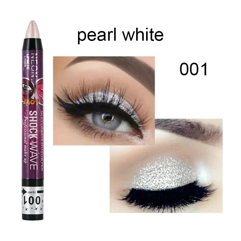 2 In 1 Eyeshadow Lipstick Stick Pencil Waterproof