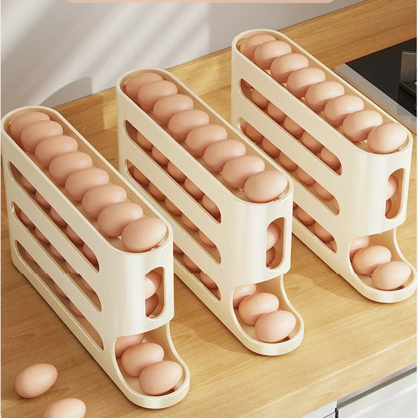 2-4-layer Slide Egg Storage Box Ladder Style