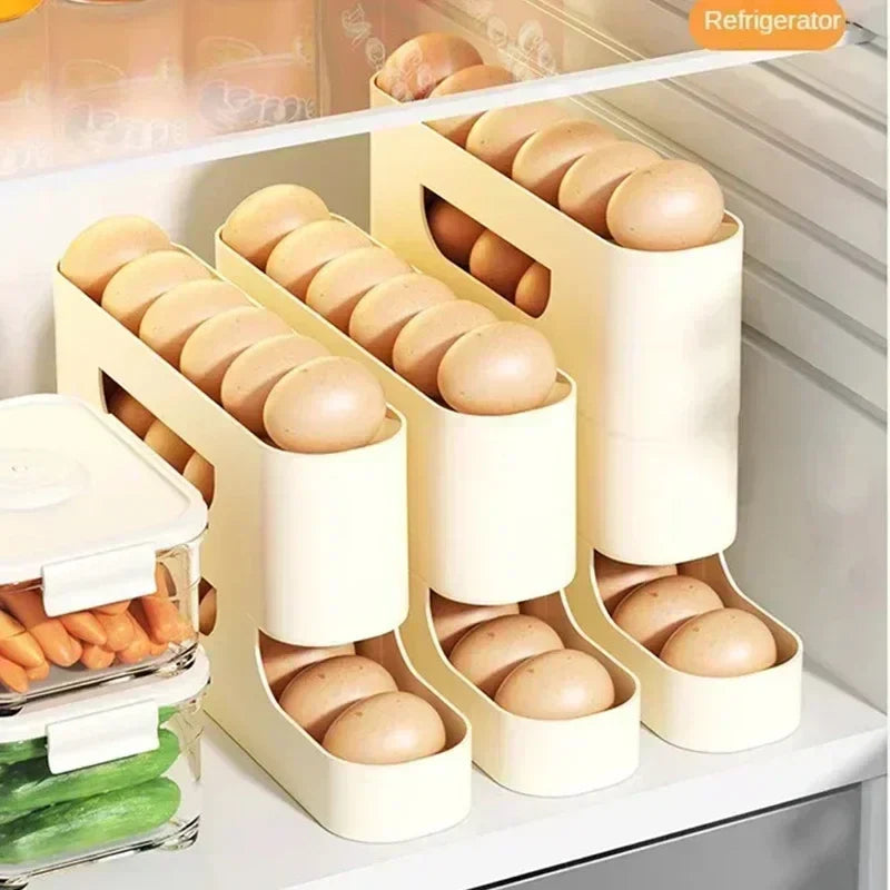 2-4-layer Slide Egg Storage Box Ladder Style