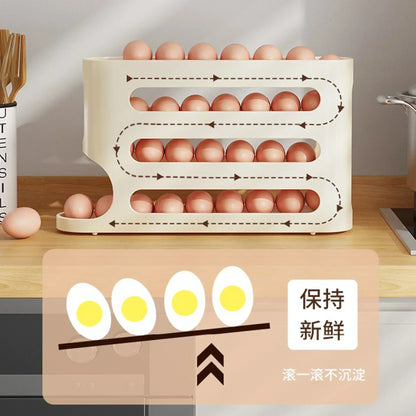 2-4-layer Slide Egg Storage Box Ladder Style