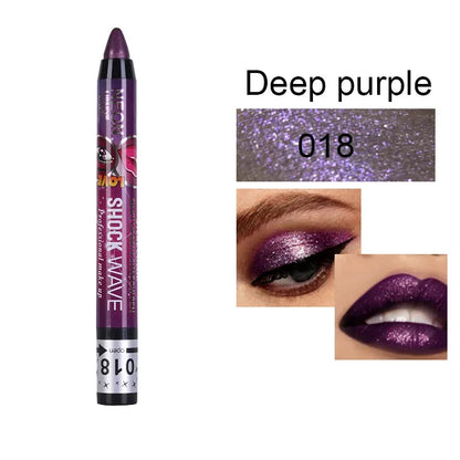 2 In 1  Eyeshadow Lipstick Stick Pencil Waterproof