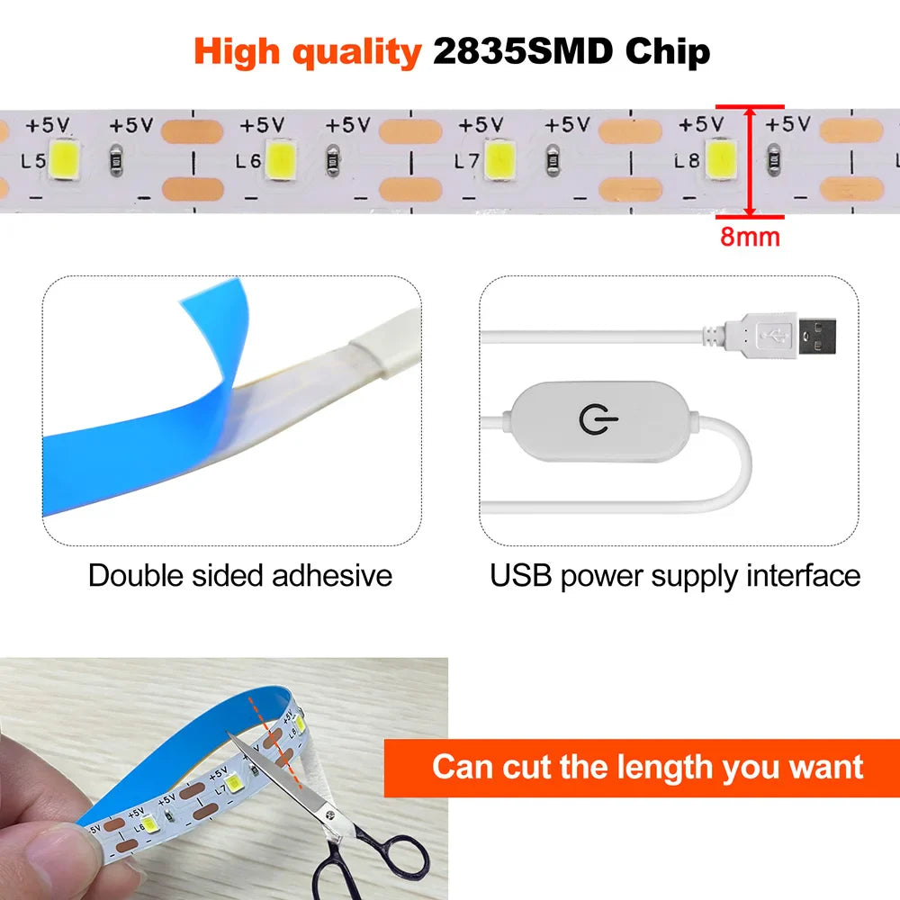 5V 2835 USB LED Strip Light