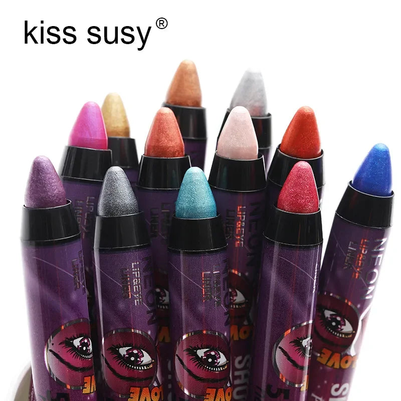 2 In 1  Eyeshadow Lipstick Stick Pencil Waterproof