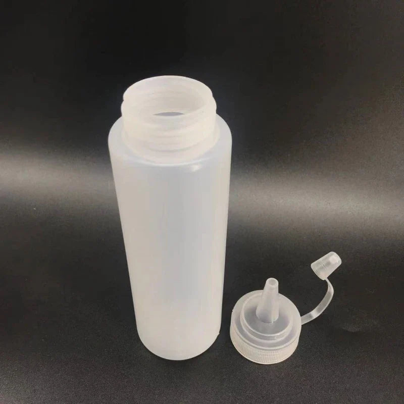 Large Squeeze Condiment Bottles with Nozzles