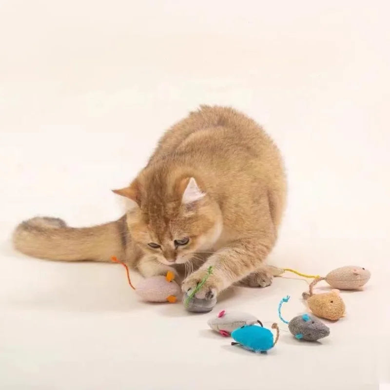 3Pcs New Plush Simulation Mouse Cat Toy