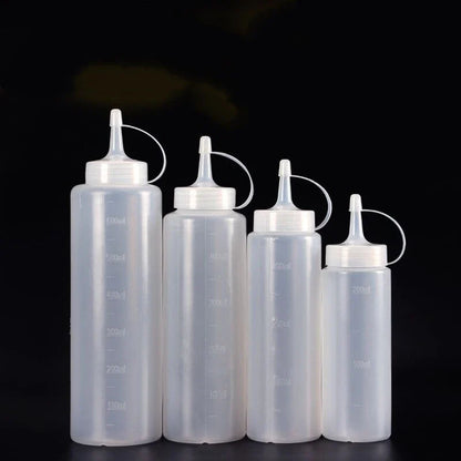 Large Squeeze Condiment Bottles with Nozzles